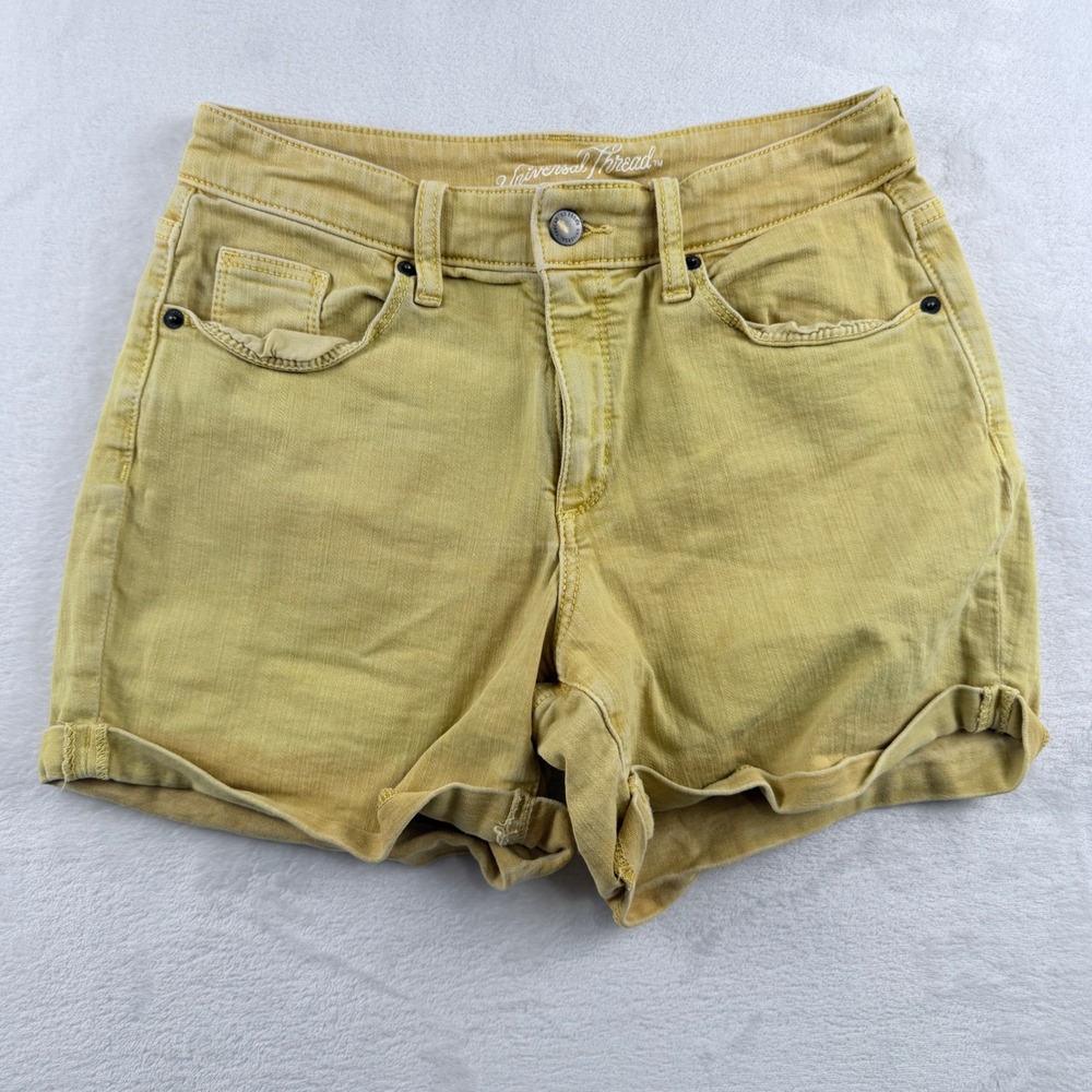 Universal Thread Shorts High Rise Midi Yellow‎ 4/27